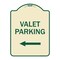Signmission Valet Parking with Left Arrow Heavy-Gauge Aluminum Architectural Sign, 24" x 18", TG-1824-22750 A-DES-TG-1824-22750 - alternate 1